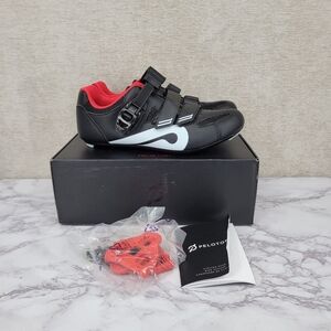 Peloton Black and Red Athletic Shoes